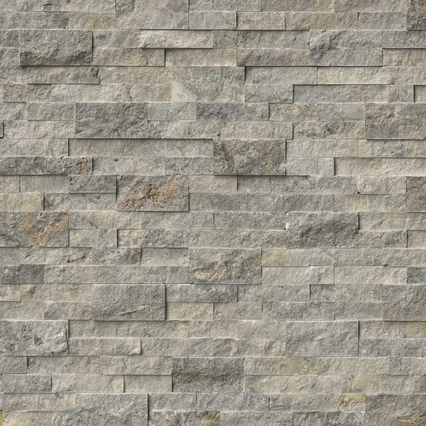 Msi Silver Splitface Ledger Panel 6 In. X 24 In. Natural Travertine Wall Tile, 6PK ZOR-PNL-0096 - main